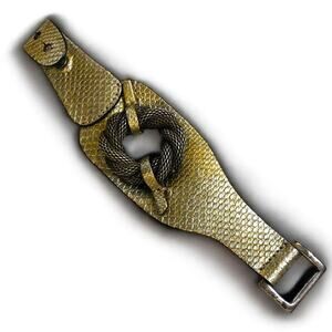 Roberto Mantellassi Handmade in Italy Buckle Bracelet Metallic Sterling Silve